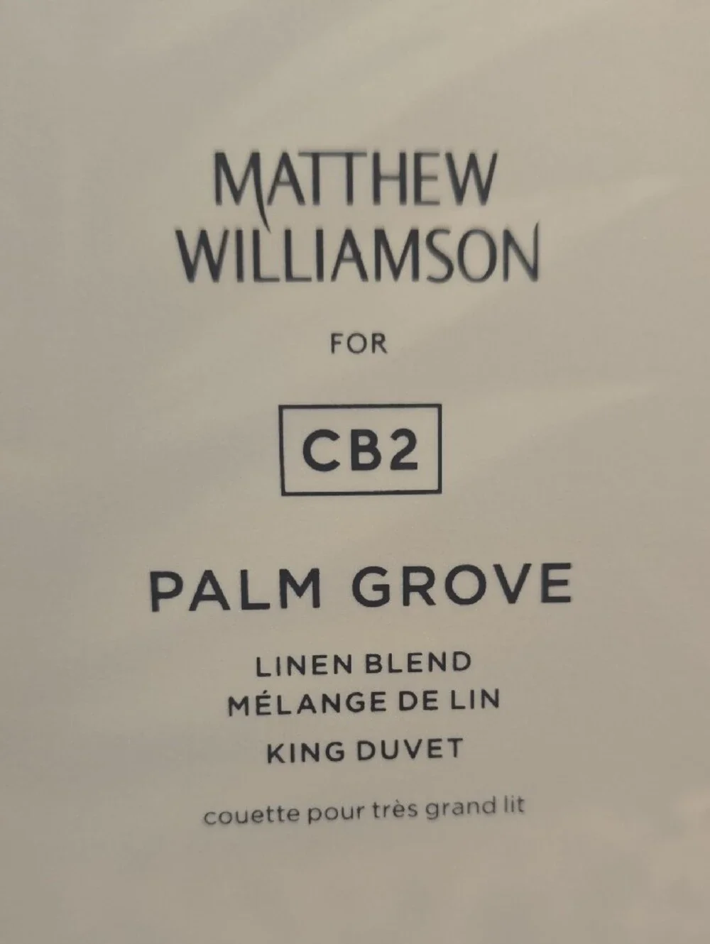 Exclusive Best Seller Palm Grove Linen King Duvet Cover Black & Tencel